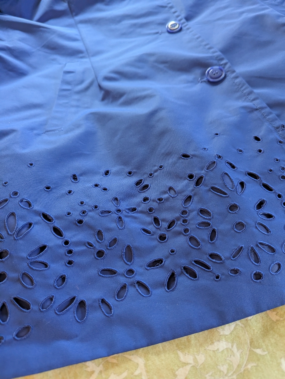Dennis by Dennis Basso blue rain jacket 1X - Picture 5 of 10
